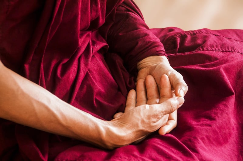 Meditation in peaceful surroundings